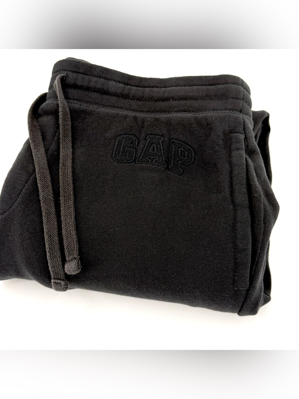 GAP Black Logo Fleece Joggers Sweatpants Size Small
